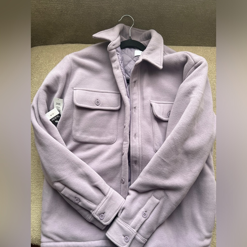 Aritzia purple polar shirt size 2